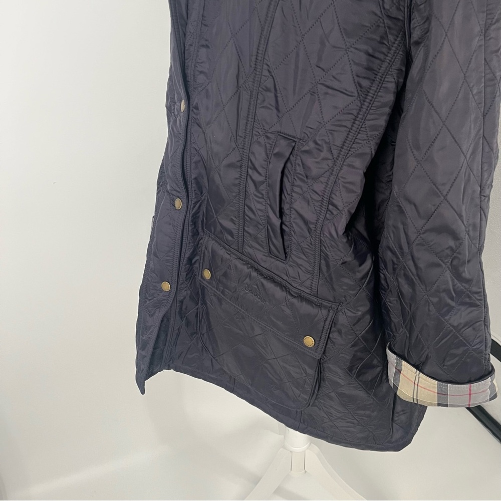 Barbour Black Beadnell Polarquilt Jacket 2X Plus Size NWT Women's Tartan Lined - Picture 8 of 13